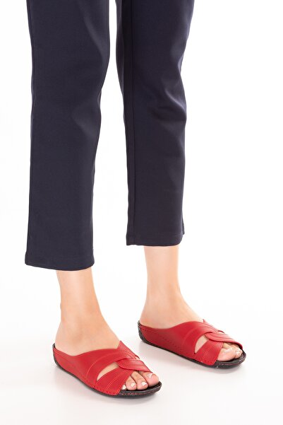 Gondol Kadın Anatomik Taban Terlik bio.1003 Kırmızı