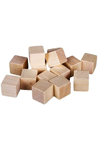 ANTBRO Wooden Craft Cubes Set – 49 Pieces, 1.5 cm, Color