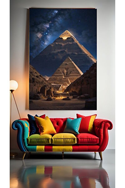 özkacar PYRAMIDELE EGYPTENE V1 Tablou pe pânză pentru decorarea casei, perete...