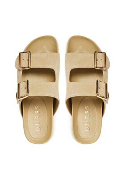 Guess Γυναικείες Σαγιονάρες Μπεζ FLTFSTSUE03