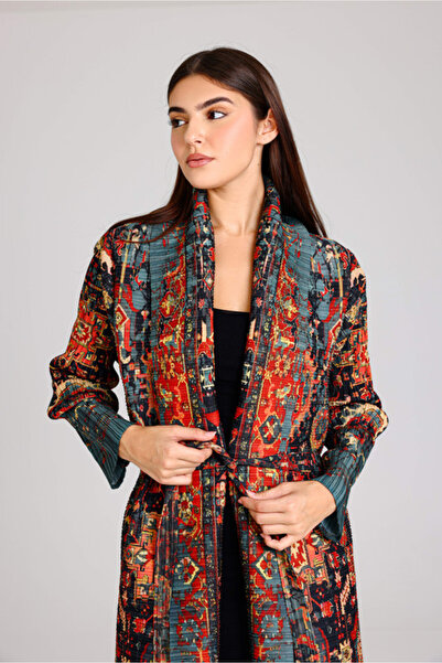 IKKXA Colorful Printed Arabisque Design Abaya