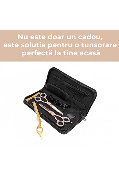 Regal Bliss Foarfece profesionale de tuns si filat, ®pentru frizerie, salon sau coafor.14 cm,8 piese