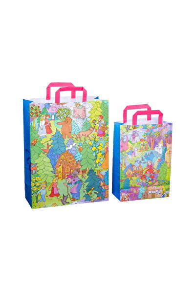 OEM Geantă cadou din hârtie cu tematică de basme (XL 45 x 17 x 48cm, 100g), v...