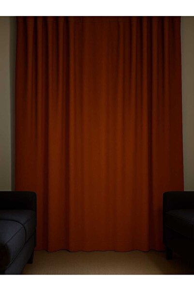 DEVRİM OLİVYA TEKSTİL Lüks 1.Sınıf Tek Kanat Petek Kadife Dokulu Düz Dikim Ada Fon Perde Home Daily Serisi