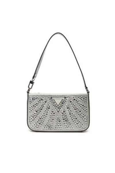 Guess Γυναικεία Τσάντα Χειρός Ασημί HWXY9528720
