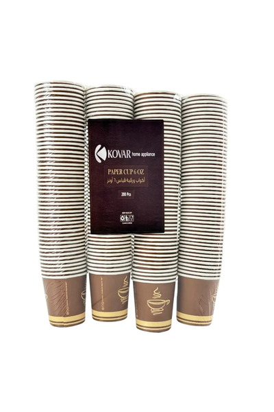 Kovar أكواب ورقية سميكة ومتينة للاستخدام مرة واحدة، 6 أونصة - 200 قطعة