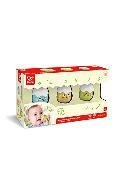 Hape Jucarie senzoriala copii - Puii fericiti (3 piese), copii varsta 0 luni+