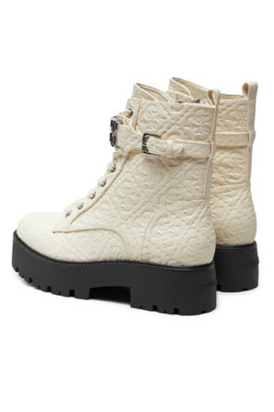 Guess Γυναικεία Μπότες Αστραγάλου Λευκά FLTSOMFAL10