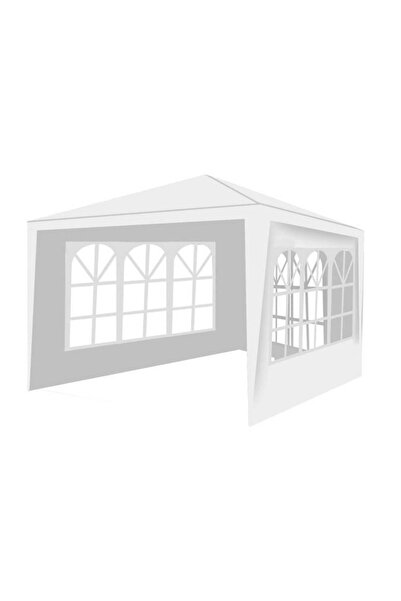 Selgot Garden Pavilion, 3x3 M, 3 Side Walls With Windows, White