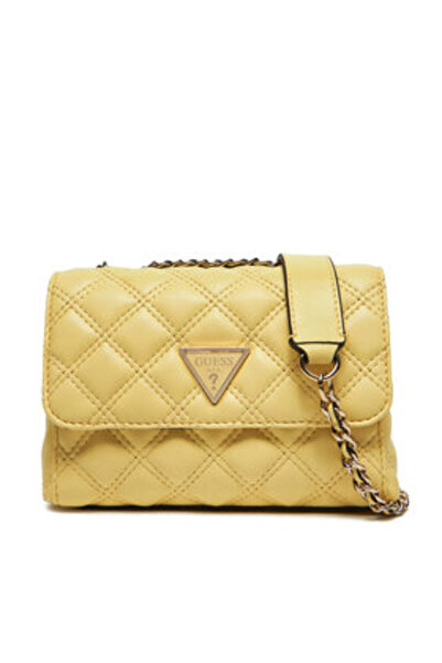 Guess Γυναικεία Τσάντα Χειρός Κίτρινη HWQG8748740