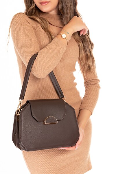 Gondol Жіноча елегантна сумка через плече ars.2525 Коричнева