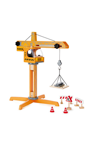 Hape Wooden toy for children - Elevator with crane, children age 3 years+, 6 years+