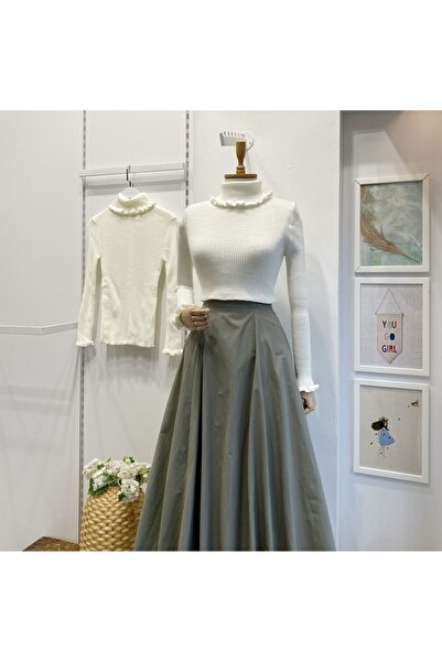 Faya Boutique Ekru Balıkçı Yaka Triko İçlik