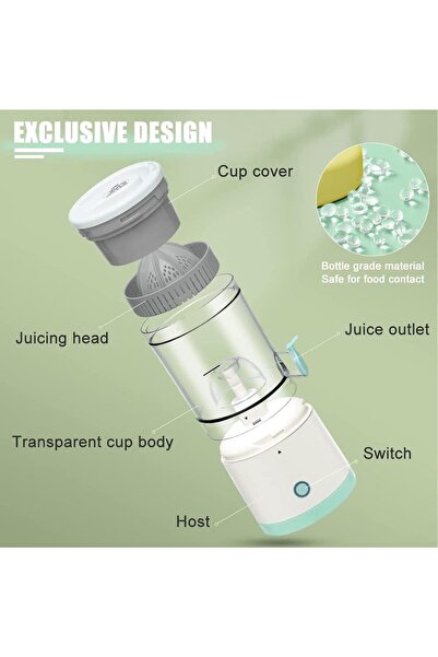 Fipka XINGAKA Juicer Portable Cordless Electric Juicer USB Charging Orange Squeezer 45W Household Multifun