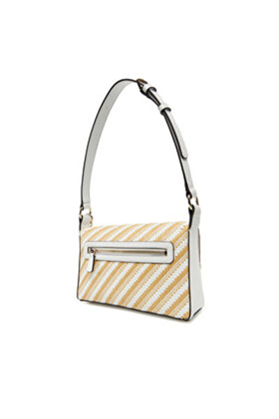 Guess Γυναικεία Τσάντα Χειρός Μπεζ, Λευκή HWWG9210190