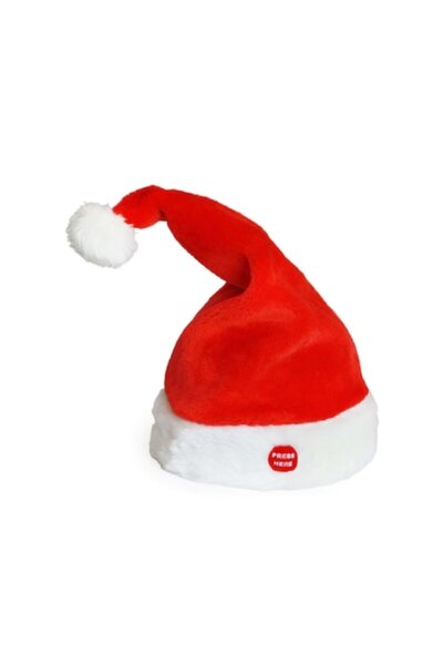 OEM Pălărie de Moș Crăciun, Muzical și Dans, Roșu/Alb