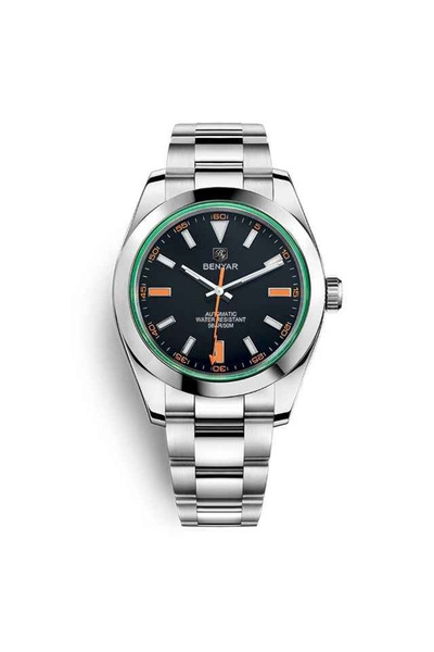 Benyar Ceas bărbătesc BY-5176, automat, mecanic, tourbillon, oțel inoxidabil, rezistent la apă 5 bar