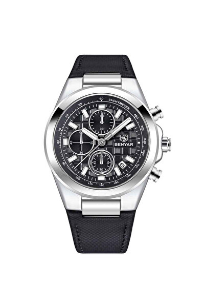 Benyar Ανδρικό ρολόι BY-5206, μαύρο καντράν, χρονογράφος quartz, πολυτέλεια, ...