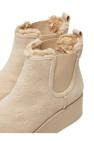 Guess Γυναικεία μπεζ μποτάκια μέχρι τον αστράγαλο FLFJILFAL10