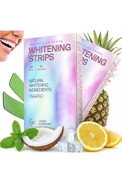 NicoPrime Set benzi de albire a dinților, 28 de tratamente (56 de benzi), făr...