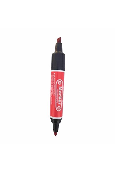 Vision Permanent Marker with Two Tips, Red