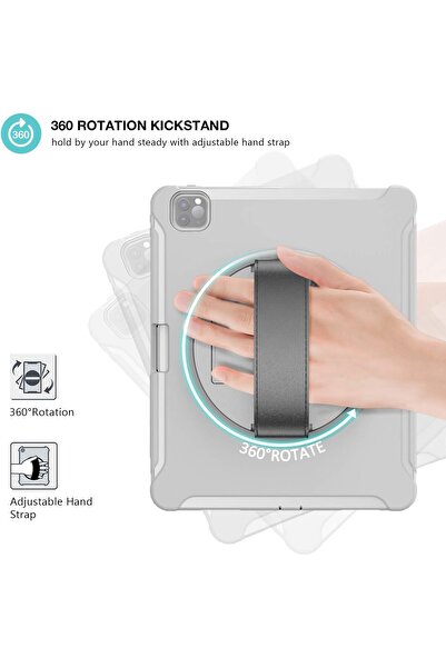 erorex Rugged Case For Ipad Pro 12.9 2020 2018 Support Apple Pencil 2 Charging