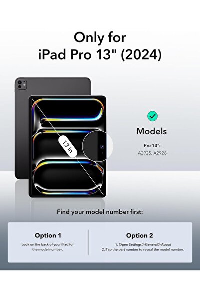 Other Case for iPad Pro 13-inch M4 (2024) - Transparent Hard Back, Slim Shockproof, Supports Apple Pencil