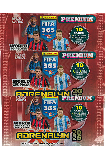 Next Plus بطاقات تداول بانيني فيفا 365 إكس إل 2026 بريميوم 3 حزم معززة (30 بطاقة) مرخصة
