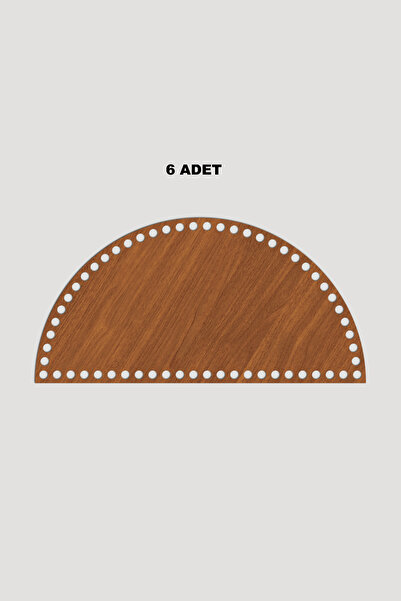Lucena Ξύλινη ημικυκλική βάση δίσκου καλαθιού 12,5x25 cm 6 τεμάχια καρυδιά 3mm