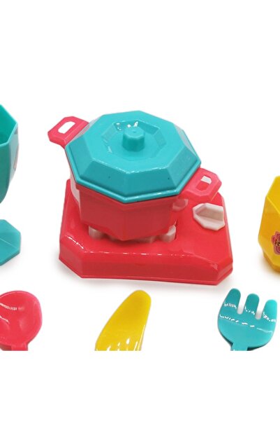 Vision XXI Kitchen Play Set with Stove and Accessories, Multicolor, 8 Pieces, +3 Years Old,