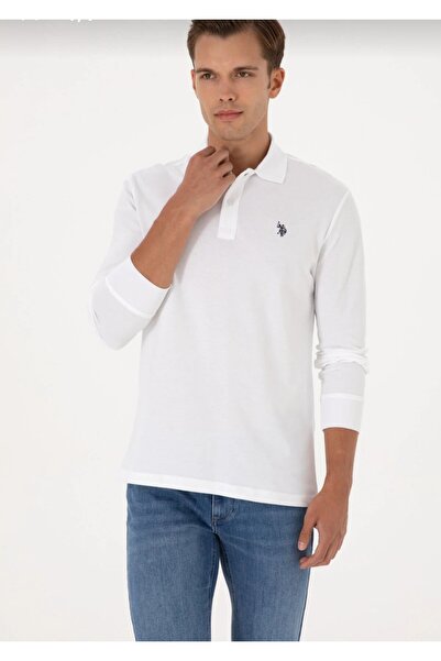 U.S. Polo Assn. Чоловічий білий базовий світшот TREND MOOD