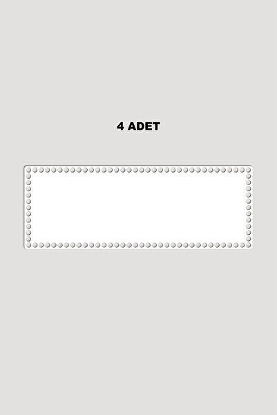 Lucena Ξύλινη Ορθογώνια Βάση Δίσκου Καλαθιού 15x41 cm 4 Τεμάχια Λευκό 3mm