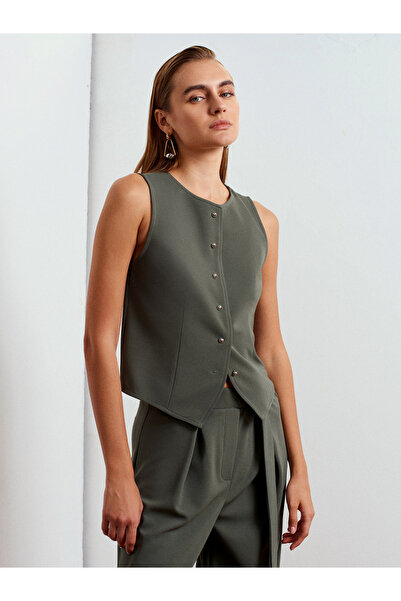 Dilvin 50528 Pens Detailed Vest-Cağla