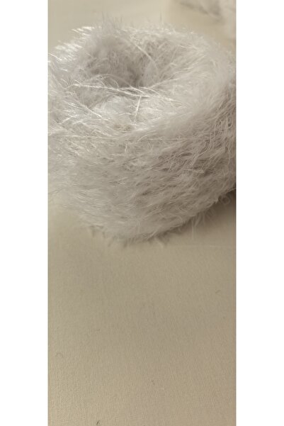 bymila خيط حياكة يدوي من ريش الأرانب الرقيق بلون أبيض فاتح 150 جرام