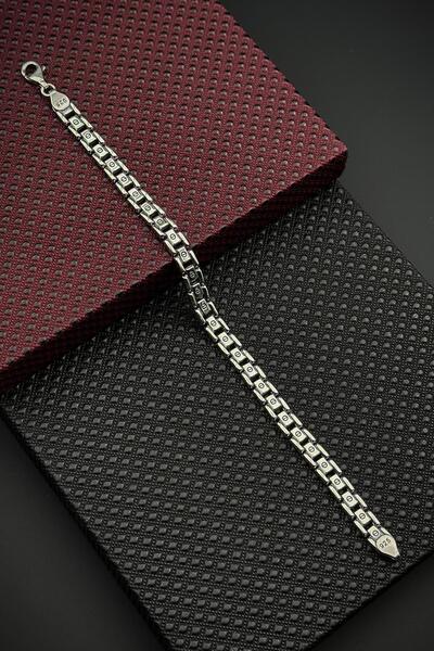 FRNCH 925 Ayar Gümüş İtalyan Model Gümüş Renk Erkek Bileklik FRJ12670-3670-A3