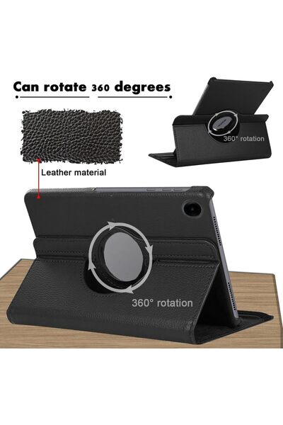 007 جراب Skawa من جلد البولي يوريثان مع واقي شاشة PET لجهاز Huawei MatePad SE 10.4 (2022) - أسود، قطعتين