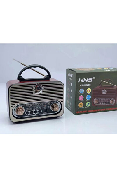 FNIRSI Nostalji Radio, Bluetooth Hoparlör, Şarz Edilebilir Taşınabilir USB Ça...