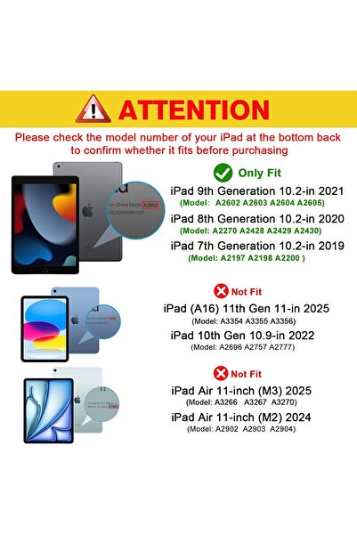 PROCASE حافظة iPad 10.2 (الجيل السابع/الثامن/التاسع 2019/2020/2021) - غطاء خلفي نحيف من الأكريليك الصلب، أسود
