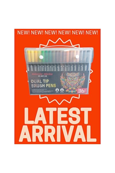 Vision XXI Set 36 carioca cu vârf dublu, pensulă și vârf ascuțit, 16 cm, mode...