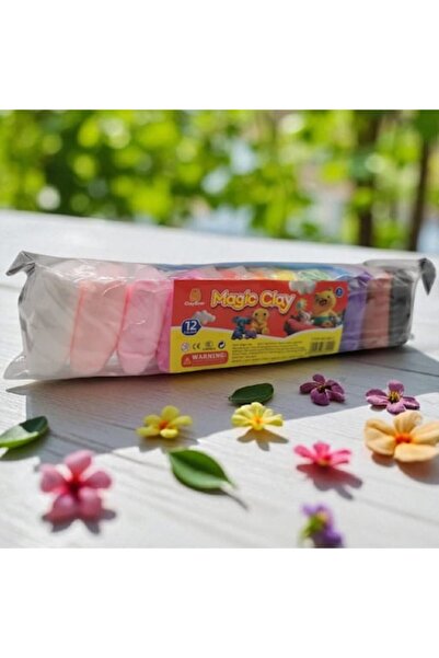 Vision XXI Plastilină ușoară și pufoasă, 12 culori x 8g, Magic Clay