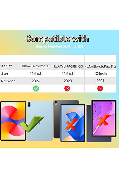 erorex Kids Case Compatible With Huawei Matepad Se 11 Inch 2024 Cute Robot Kids Case With Pencil Holder,…