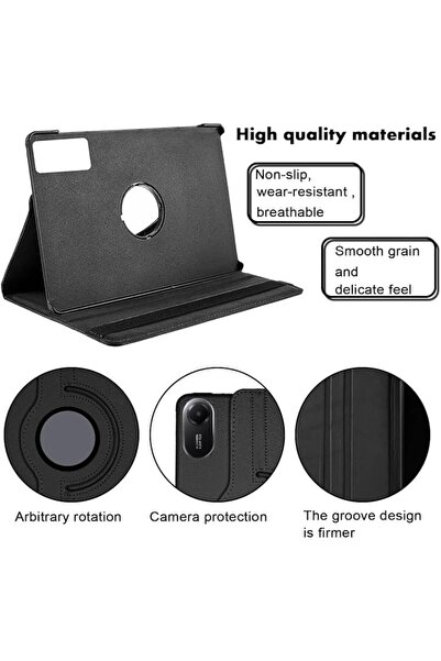 007 Vurtboly 360° Rotating PU Leather Protective Case for Xiaomi Redmi Pad 2 11-inch (2025)