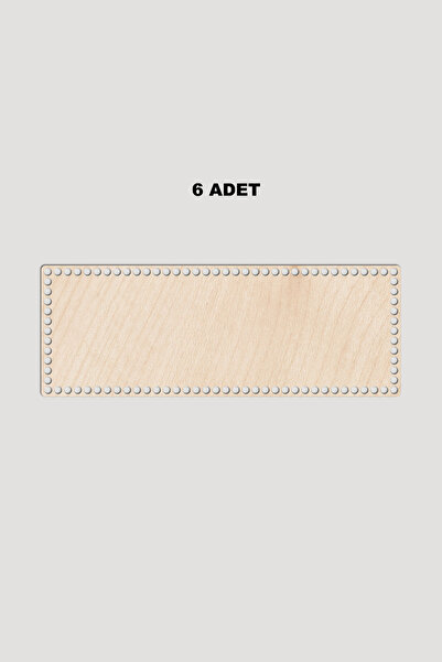 Lucena Дерев'яна прямокутна кошикова підставка 20x15 см 6 штук Ака 3 мм