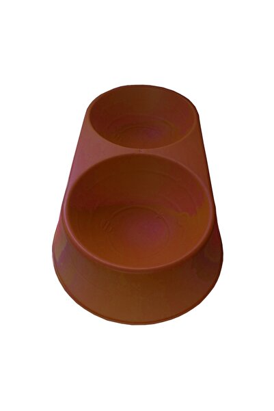 Vision XXI Double Bowl for Pets, Vision XXI, Plastic, Orange, 28x15cm