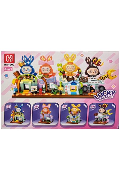 OEM Construction Set Labubu Small Town 4 in 1, Tavern, 213 Pieces