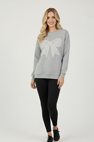 UNCİA OUTDOORS Kurdele Printed Women's Sweatshirt Trend Oversized Model