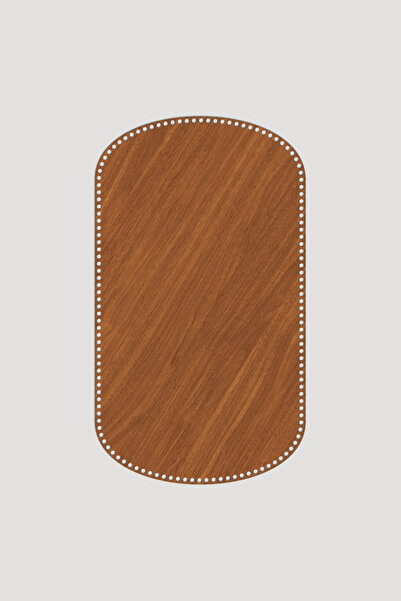 Lucena Ξύλινος Ορθογώνιος Οβάλ Καλάθι Δίσκος Βάσης 40x70 cm 1 Τεμάχιο Καρυδιά 3mm