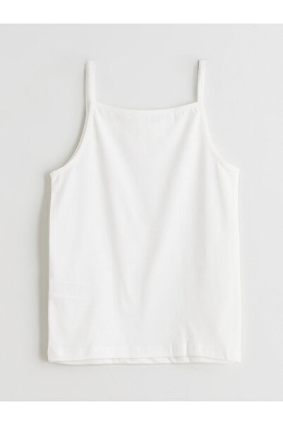 LC Waikiki Sparkling Selections from Shining Store |   Square Neck Girl's Tank Top