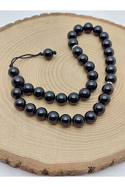 Yasamtohumu Piatra de turmalina 33 bucati design special Tasbih 8mm (2913)