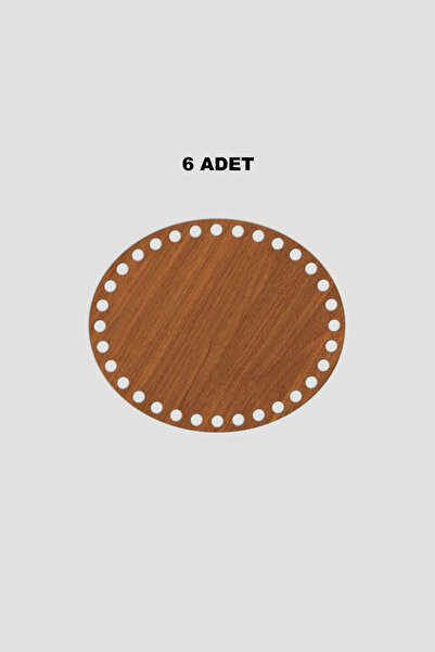 Lucena Drvena elipsasta osnova za korpu 13x18 cm 6 komada orah 3mm
